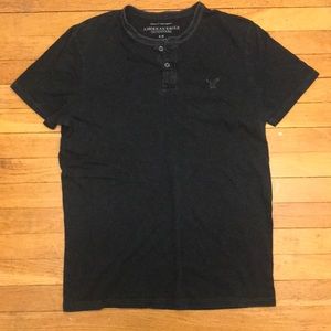 Men’s Black Button T-Shirt